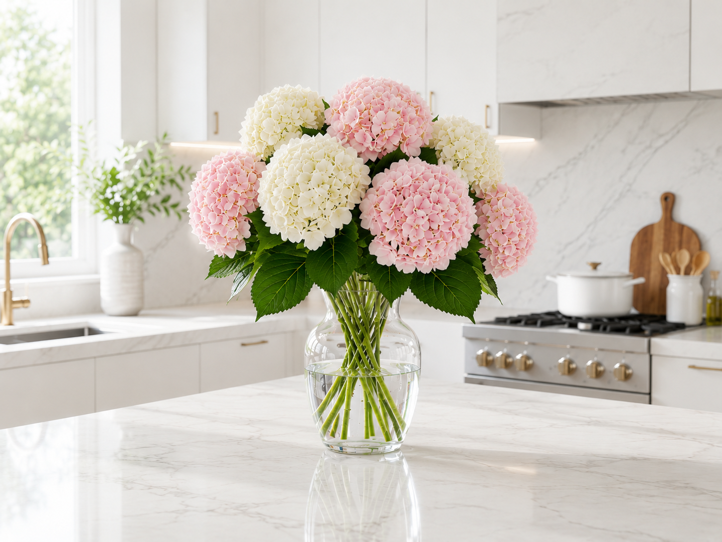 Fresh Mixed Hydrangeas — Box of 12 Stems